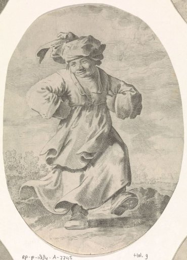 Dancing peasant woman