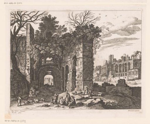 Resting Family before a Ruin