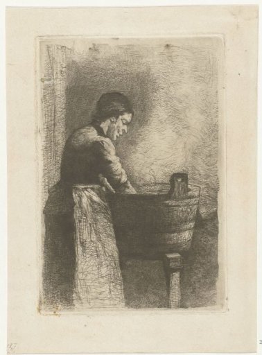Woman at a Wash Tub
