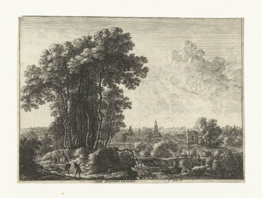 Landscape with travellers