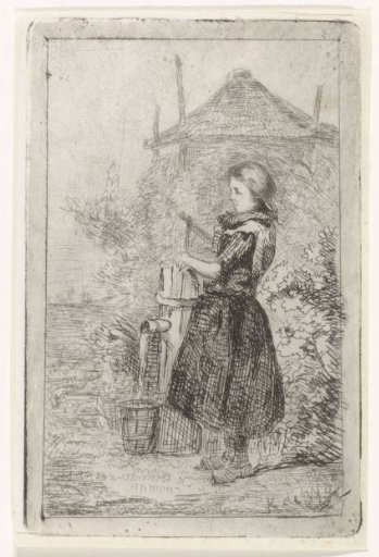 Girl at a Water Pump
