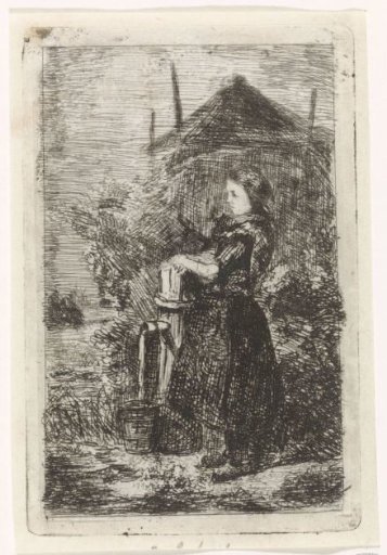 Girl at a Water Pump