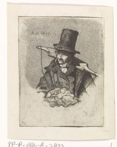 Merchant with a Yoke on His Shoulders and a Cauliflower Before Him