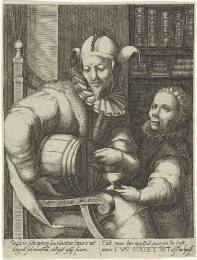 Jester with a Cask of Wine