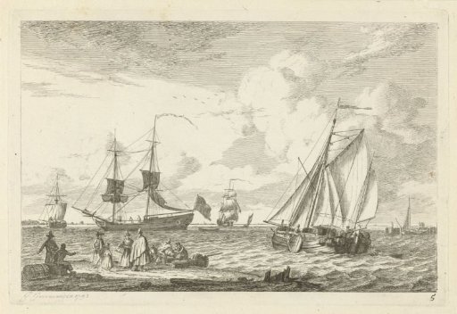 Seascape with various sailing ships