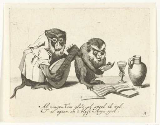 Two Apes Making Music