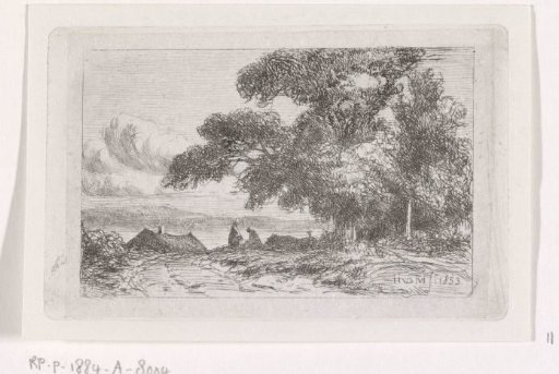 Figures on a country road