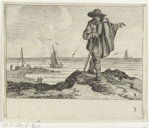 Dune landscape with a walker