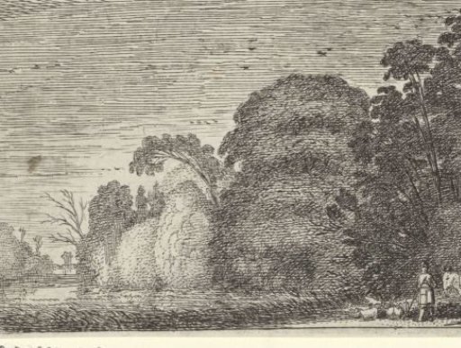 Shepherd and Rider at the Edge of a Forest