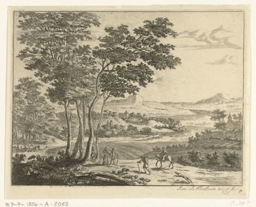 Landscape with walkers