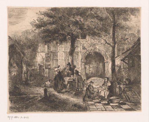 Courtyard of a Flemish inn