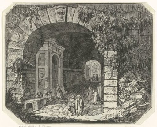 Gate with a holy place in Italy