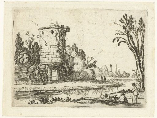 Round tower with a gate