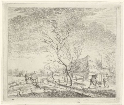 Landscape with farm and field