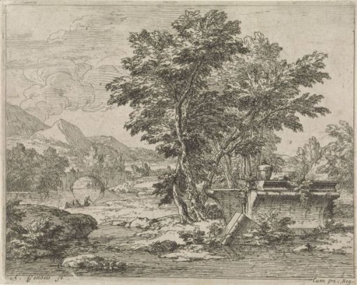 Landscape with a classical ruin