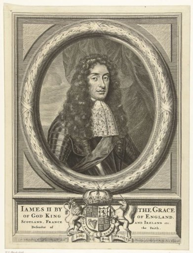Portrait of James Stuart, King of England, in an oval frame