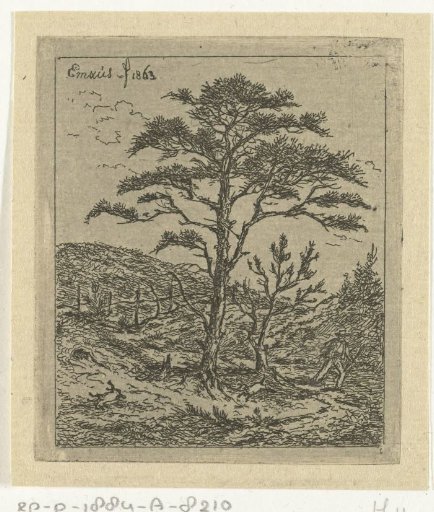 Landscape with hunter and pine