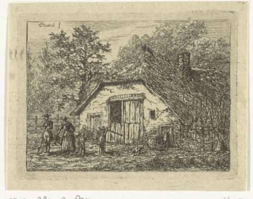 Family at a peat hut