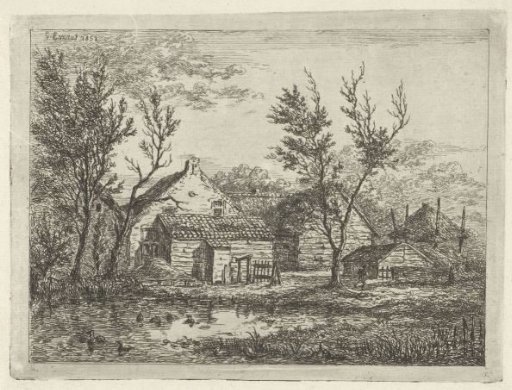 Farm with duck pond