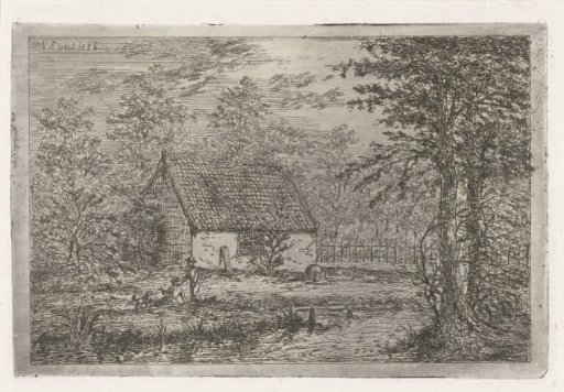 Married Couple with Dog by a Barn