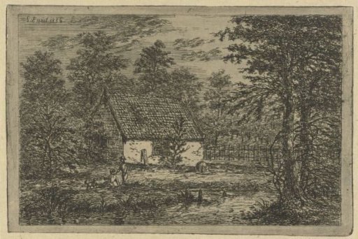 Couple with dog at a barn