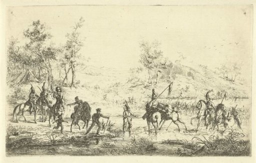 Cavalrymen Fording a River