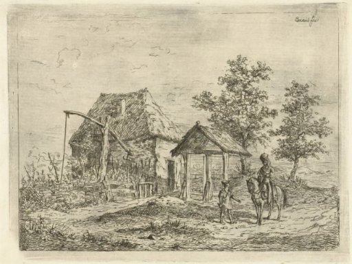 Cavalryman at a Farmhouse
