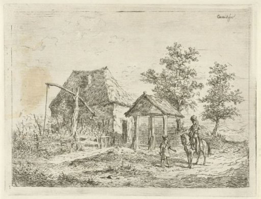 Cavalryman at a Farmhouse
