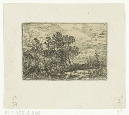 Landscape with a farm