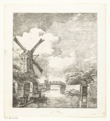 Landscape with a mill on water