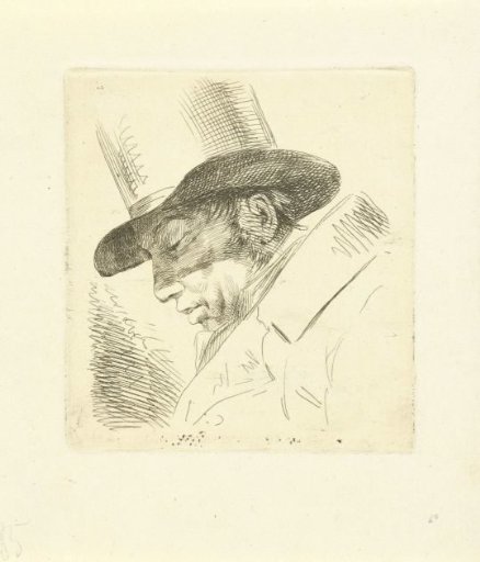 Portrait of Abraham Uytenbogaart with a tall hat
