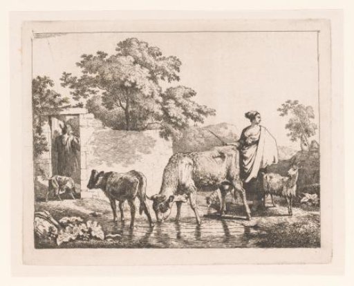 Landscape with cattle and shepherds