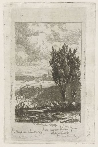 Pastoral landscape with a ditch