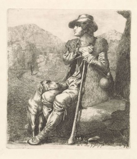 Resting Shepherd with Dog