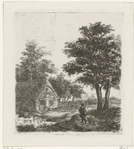 Hunter in a landscape