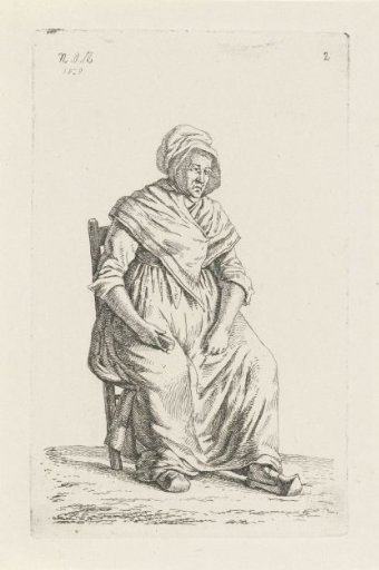 Seated peasant woman from Wallonia