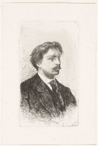 Portrait of an unknown man, with moustache