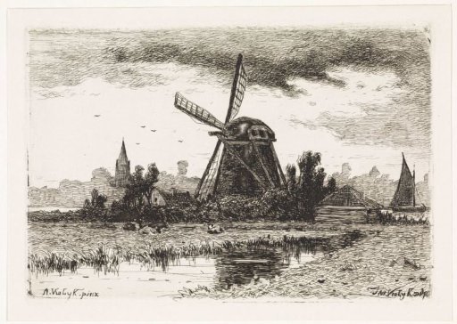Landscape with a mill