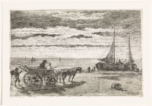 Seaside view with moored pinks