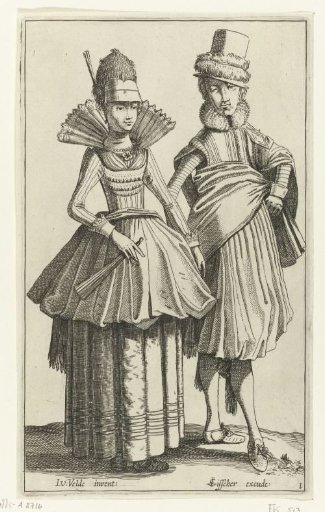 Woman with a Fan Beside a Man