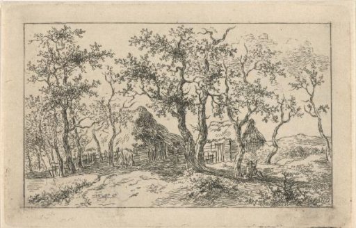 Landscape with two farmhouses