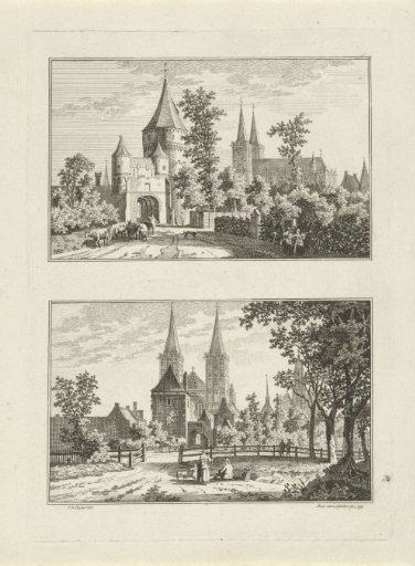 Scharen Gate and Meer Gate at Xanten, 1746