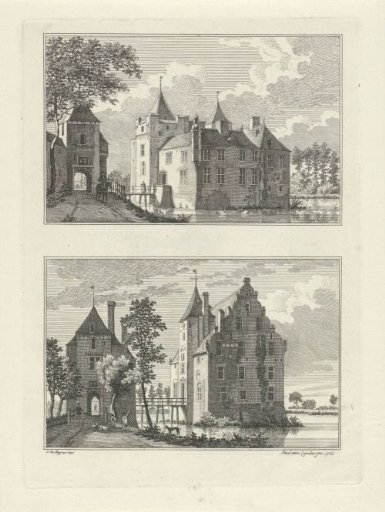 Castle De Berckt and Castle Ossenbroek, 1746