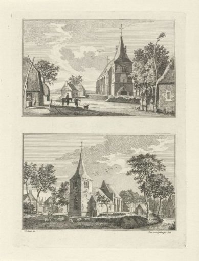 Village views at Hassum and Hommersum, 1746