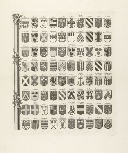 Coat of Arms Map of Old Families of Utrecht, Sheet Middle Left