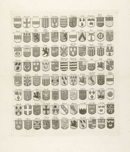Coat of Arms Map of Old Families of Utrecht, Middle Sheet
