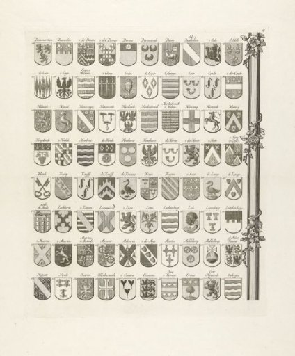 Coat of Arms Map of Old Families of Utrecht, Sheet Middle Right