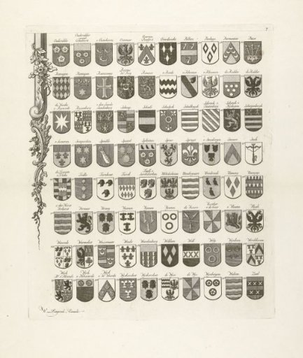 Coat of Arms Map of Old Families of Utrecht, Sheet Bottom Left