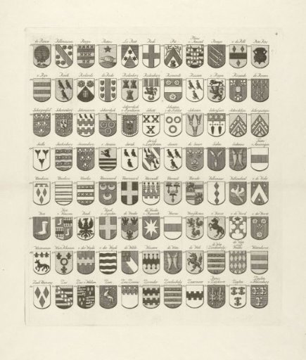 Coat of Arms Map of Old Families of Utrecht, Sheet Bottom Middle