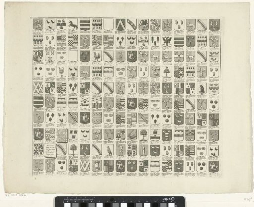Coat of Arms Map with the Coats of Arms and Names of the Heren Veertigen of Delft, 2